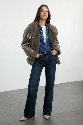 Casaco regular - Castanho