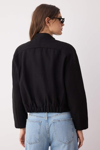 Casaco regular - Preto