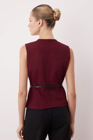 Colete regular - Bordô