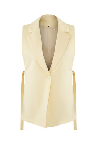 Colete de fato oversize - Amarelo-pálido