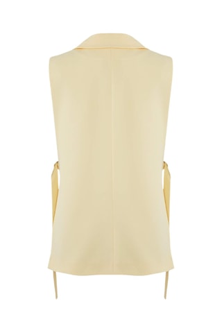 Colete de fato oversize - Amarelo-pálido