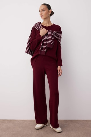 Camisola e calças - Bordô