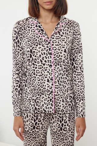 Parte de cima e parte de baixo do pijama - Bege