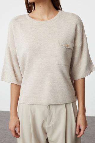 Camisola regular - Bege