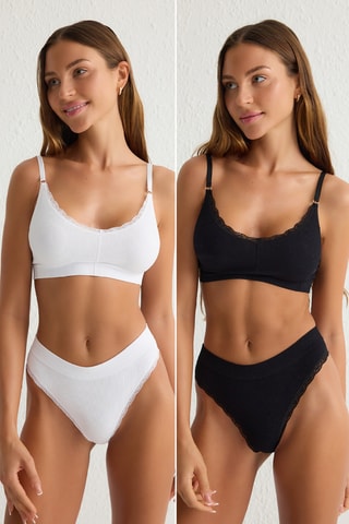 2 tangas - Preto e branco