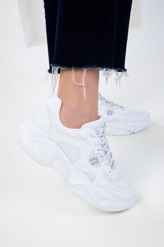 Sapatilhas com plataforma - Branco