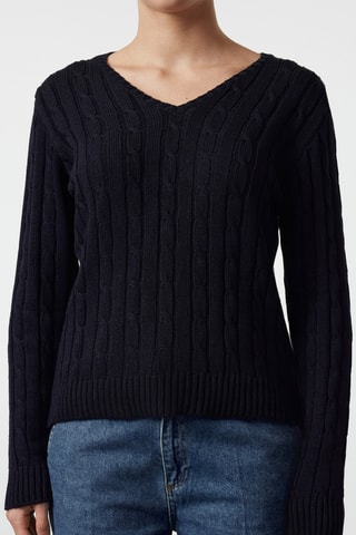 Camisola slim - Azul-marinho