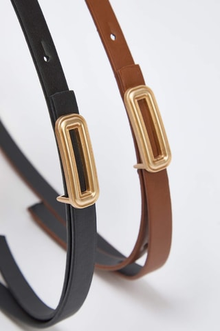 2 cintos - Preto e castanho