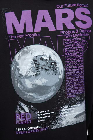 Sweat com capuz oversize - Preto