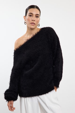 Camisola regular - Preto