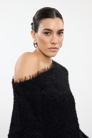 Camisola regular - Preto