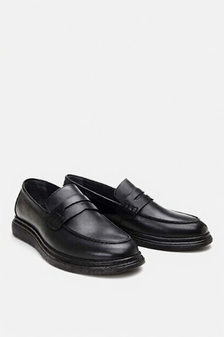 Mocassins em couro - Preto