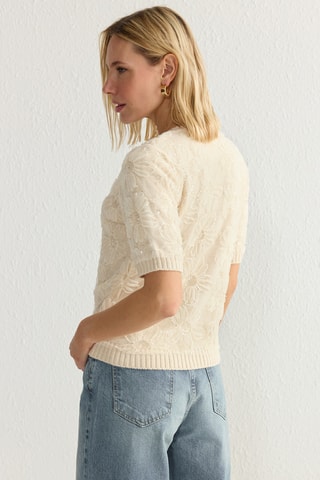 Casaco de malha - Cru