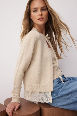 Casaco de malha - Bege