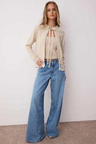 Casaco de malha - Bege