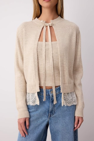 Casaco de malha - Bege