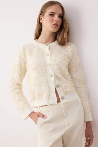 Casaco de malha - Cru