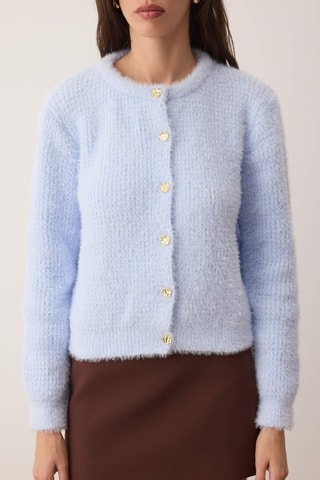 Casaco de malha - Azul-claro