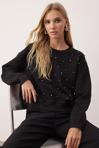 Camisola relaxed - Preto