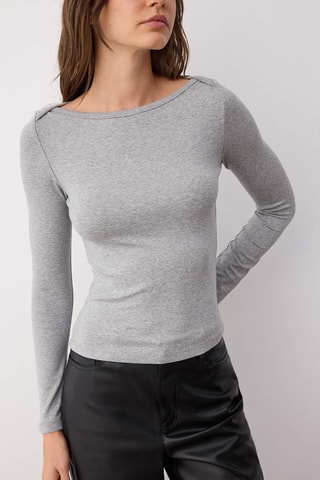 Top - Cinzento-claro