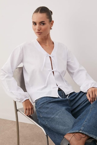 Camisa atada - Branco