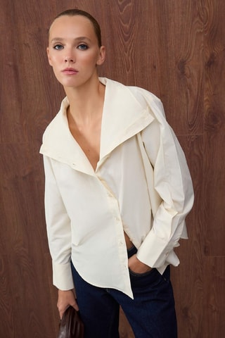 Camisa oversize - Bege