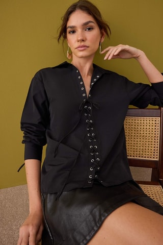 Camisa oversize - Preto