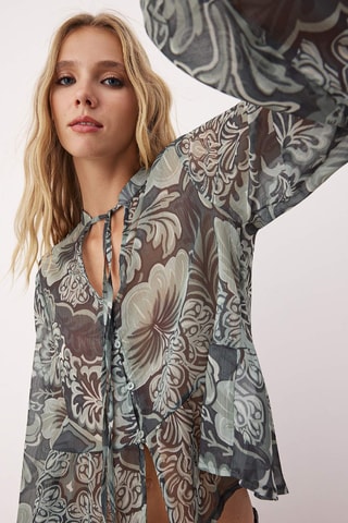 Camisa atada - Caqui