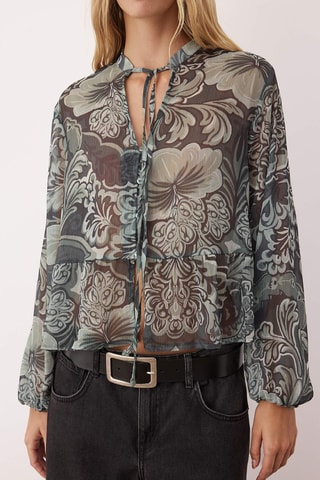 Camisa atada - Caqui