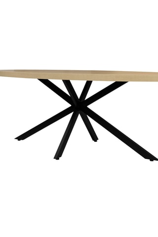 Table à manger Céleste - Imitation bois et noir