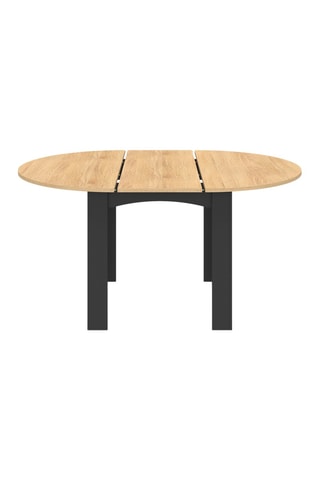 Table à manger ronde Dina bois et noir Ø110-150cm