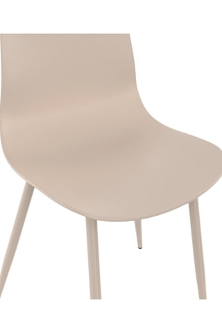 Chaises Nala mix de couleurs (beige, gris foncé et terracotta) et pieds métal - lot de 6