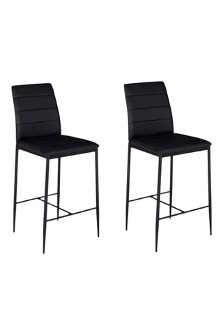 Tabourets de bar Regilux noires - lot de 2