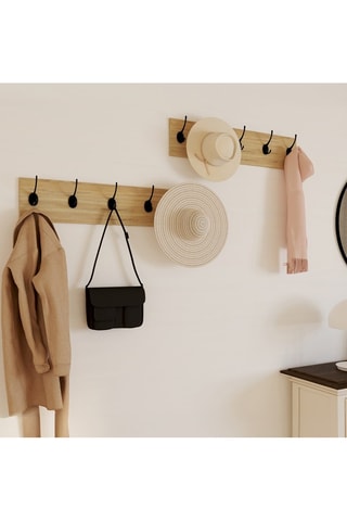 Porte manteau mural Memphis 5 patères - lot de 2