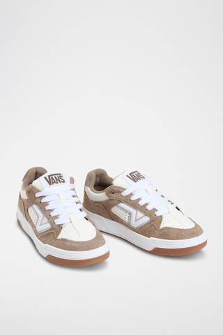 Baskets en nubuck Upland - Marron clair et blanc