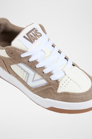 Baskets en nubuck Upland - Marron clair et blanc