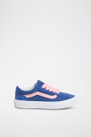 Baskets en nubuck Old Skool - Bleu cobalt et rose