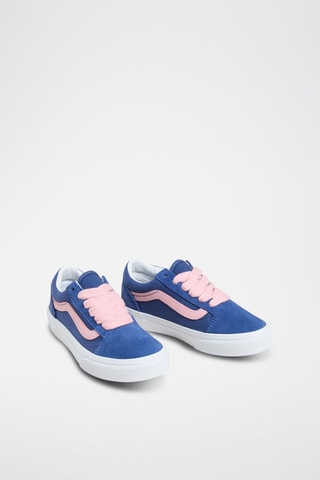 Baskets en nubuck Old Skool - Bleu cobalt et rose