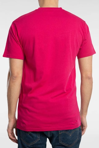 T-shirt Left Chest Logo - Fuchsia