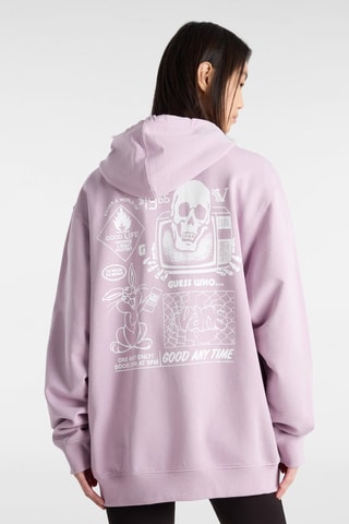Sweat à capuche Crazy Eddy 66 Loose PO - Mauve