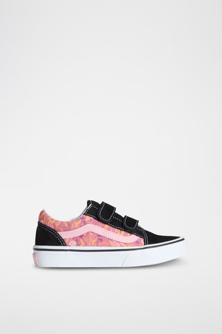 Baskets en cuir Old Skool V - Rose et noir