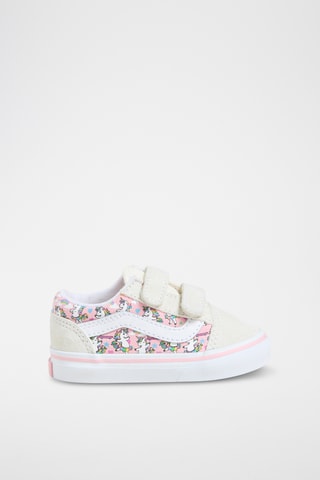 Baskets en cuir Old Skool V - Beige et rose