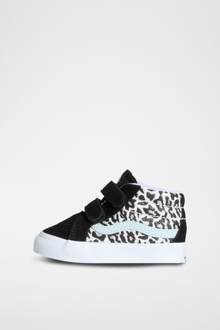 Baskets montantes en cuir SK8-Mid - Noir et ciel