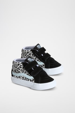 Baskets montantes en cuir SK8-Mid - Noir et ciel