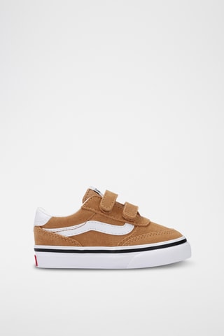 Baskets en nubuck Brooklyn - Marron et blanc