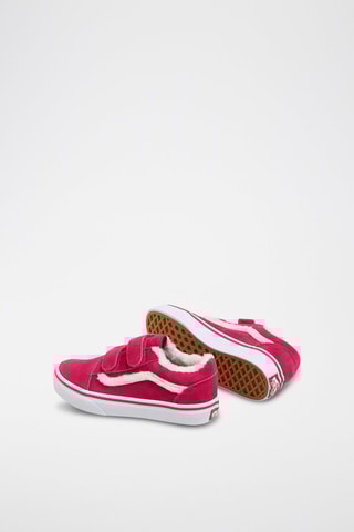 Baskets en nubuck Old Skool V - Fushia et blanc