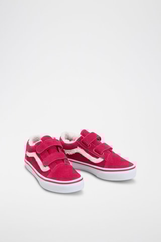 Baskets en nubuck Old Skool V - Fushia et blanc