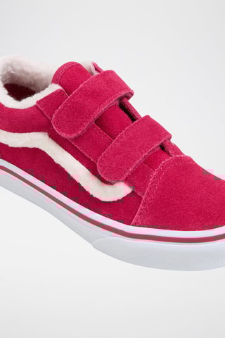 Baskets en nubuck Old Skool V - Fushia et blanc