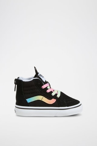 Baskets montantes en cuir SK8-Hi Zip - Noir