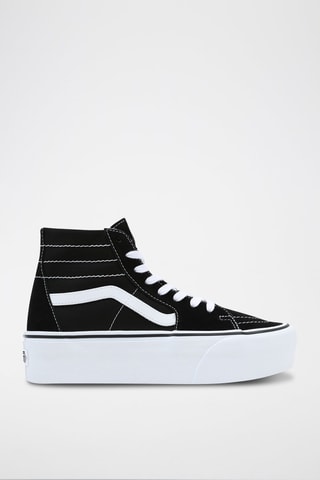 Baskets montantes plateformes en cuir SK8-Hi Tapered Stackform - Noir